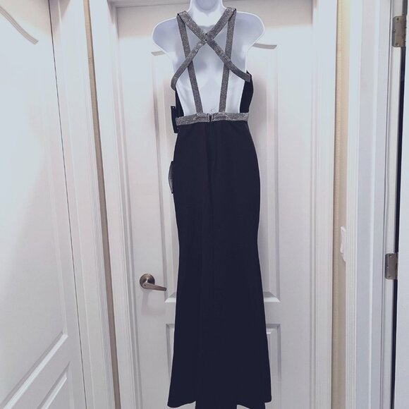 City Studio Long Maxi Black & Silver Formal Dr.-NWT-Sz 3-Shine-Prom-Dance-Cruise - Picture 11 of 16